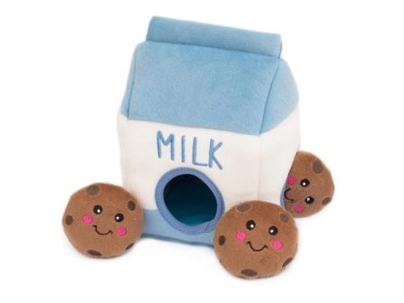 ZippyPaws Zippy Burrow Milk & Cookies Hide & Seek Puzzle Dog Toy Fashion