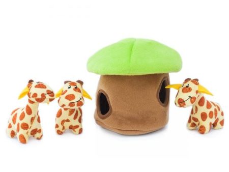 ZippyPaws Zippy Burrow Giraffe Lodge Puzzle Dog Toy Online