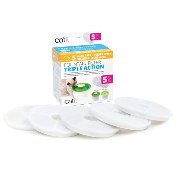 Catit Flower Fountain Triple Action Replacement Filters Pack of 10 For Cheap