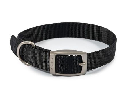 Ancol Viva Dog & Puppy Buckle Collars Nylon Black 5 Sizes For Cheap