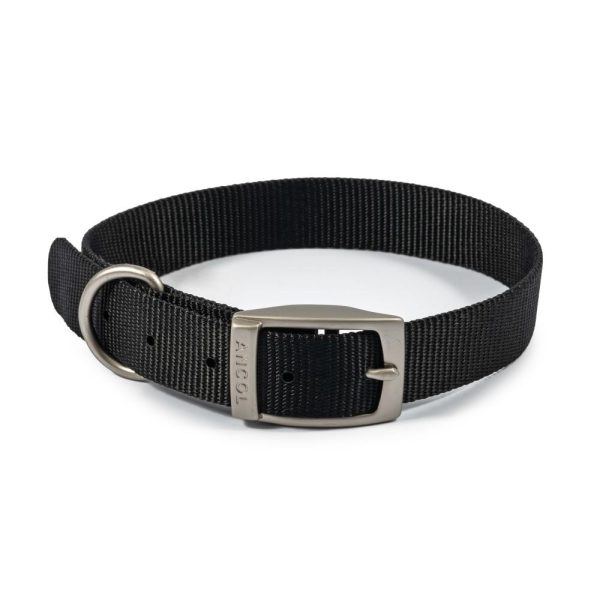 Ancol Viva Dog & Puppy Buckle Collars Nylon Black 5 Sizes For Cheap