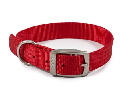 Ancol Viva Dog & Puppy Buckle Collars Nylon Red 5 Sizes Online now