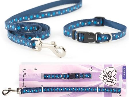 Ancol Puppy Small Bite Dog Collar & Lead Set Stars Blue Online