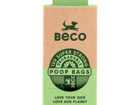 Beco Unscented Degradable 120 Poop Bags on 8 Refill Rolls For Discount