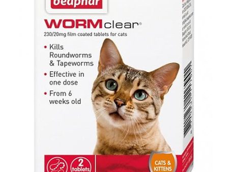 Beaphar WORMclear for Cats Worming Tablets x 2 Discount