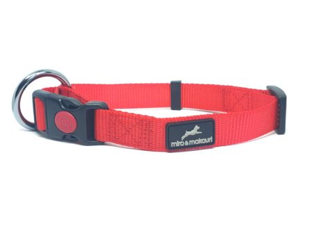 Miro & Makauri Belay Nylon Safety Dog Collars Red 4 Sizes Fashion