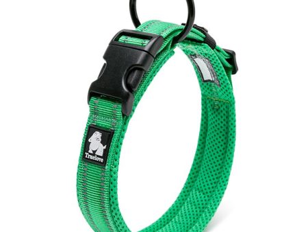 Truelove Dog Puppy Collars Airmesh Reflective Green 8 Sizes Supply