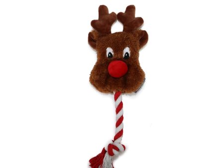 Ancol Christmas Dog Toys Rope Bone Reindeer Online now