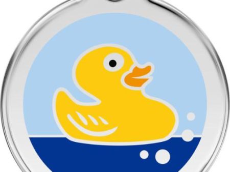 Red Dingo Enamel Dog & Cat ID Tags Rubber Duck For Cheap