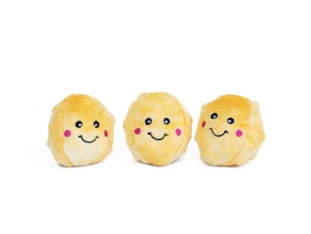 ZippyPaws Miniz Popcorns 3-Pack Plush Dog Toys Hot on Sale