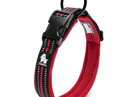 Truelove Dog Puppy Collars Airmesh Reflective Red 8 Sizes Hot on Sale