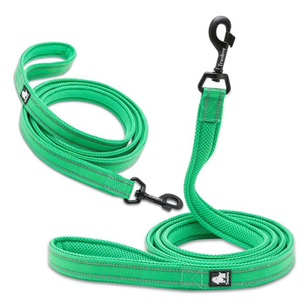 Truelove Dog Puppy Leads Airmesh Reflective 1.1m Green 4 Sizes on Sale