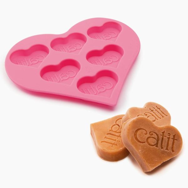 Catit Creamy Heart-Shaped Silicone Ice Tray For Sale