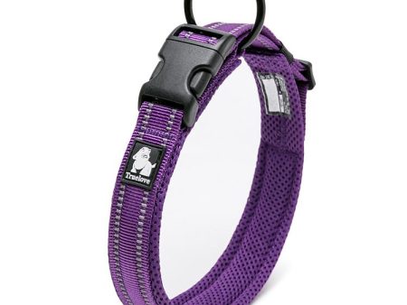 Truelove Dog Puppy Collars Airmesh Reflective Purple 8 Sizes Sale