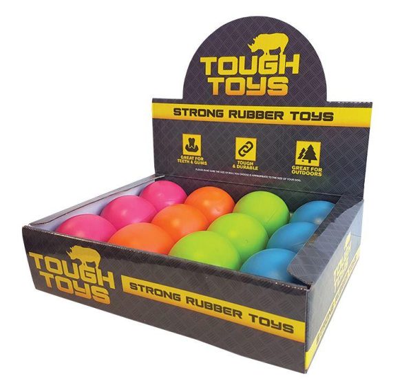 Happy Pet Tough Toys Rubber Ball Dog Toy 4 Sizes Hot on Sale