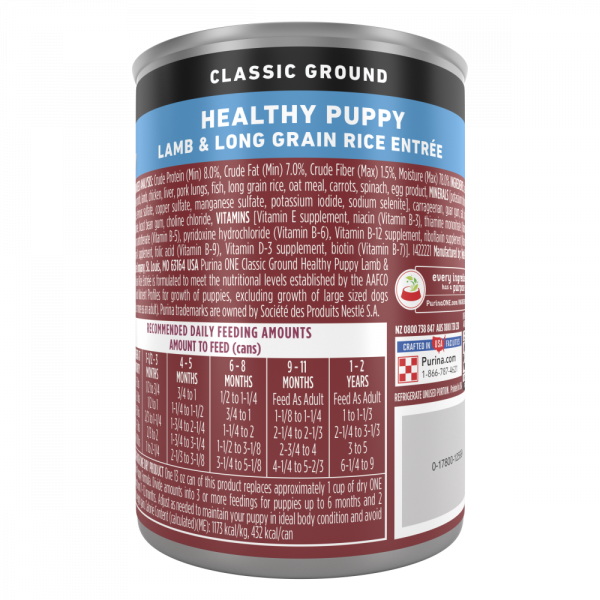 Purina ONE SmartBlend Classic Healthy Puppy Ground Lamb & Long Grain Rice Canned Dog Food on Sale