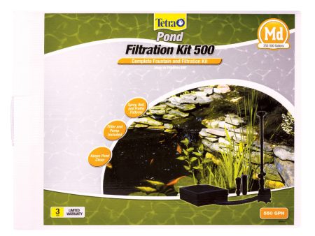 Tetra Pond Filtration Fountain Kit with Flat Box Filter Supply