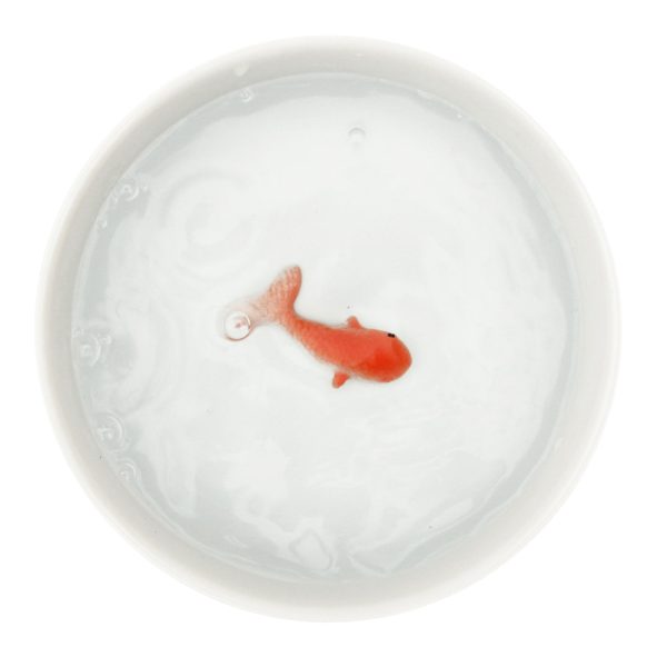 Goldfish Ceramic Water Bowl for Cats Sale