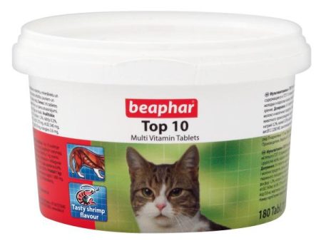 Beaphar Top 10 Multi-Vitamin for Cats 180 Tablets Hot on Sale