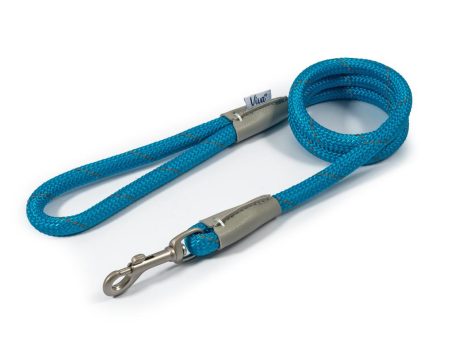 Ancol Viva Dog Rope Lead Snap Hook Reflective Blue 2 Sizes Fashion